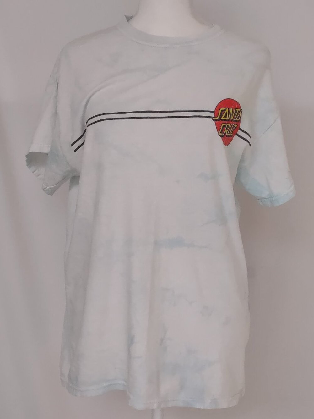 Santa Cruz Light Blue & White Tie-dye Shirt